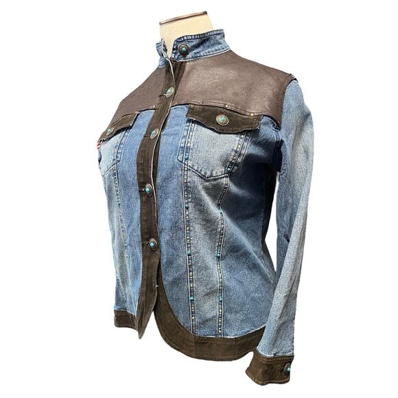 DG2 by Diane Gilman 1X Western Denim Jean Jacket - Picture 7 of 11